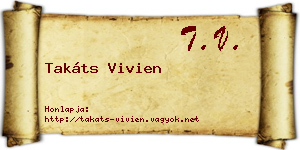 Takáts Vivien névjegykártya